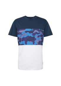 Only & Sons Only & Sons, Herren Shirt 'ons Camo Cut&Sew', Blau / Taubenblau / Dunkelblau / Weiß