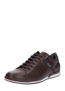 BOSS, Herren Sneaker 'Saturn_Lowp_lux4', Dunkelbraun