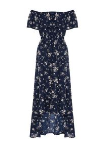Mela London, Damen Kleid 'PRINTED MAXI DRESS', Navy / Mischfarben