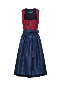 Country Line, Damen Dirndl, Blau / Feuerrot