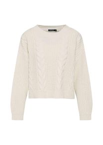 boohoo, Damen Pullover 'Cable Knit Jumper', Creme