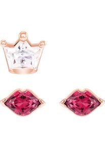 Swarovski, Damen Ohrstecker 'Oot World 5456137', Rosegold / Dunkelpink / Transparent