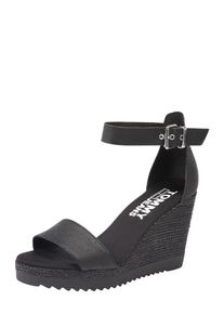 Tommy Jeans, Damen Wedge-Sandalen, Schwarz