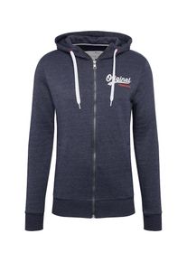 Tom Tailor Denim, Herren Sweatjacke 'sweatjacket with small print', Blau