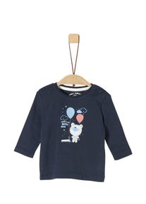 s.Oliver Junior, M&auml;dchen Longsleeve, Hellblau / Dunkelblau / Wei&szlig;