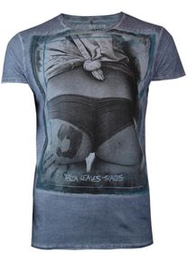 Trueprodigy, Herren T-Shirt 'Ibiza Leaves Traces', Himmelblau / Mischfarben