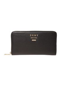 DKNY, Damen Geldbörse 'WHITNEY - LG ZIP AROUND-PEBBLE', Gold / Schwarz