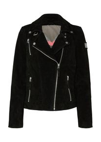 Freaky Nation, Damen Velourlederjacke 'Bikerprincess', Schwarz