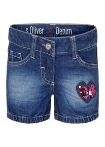 s.Oliver Junior, M&auml;dchen Denim, Blue Denim / Dunkelpink