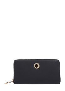 Tommy Hilfiger, Damen Geldbörse 'EFFORTLESS SAFFIANO ZA WALLET', Marine