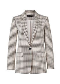 Hallhuber, Damen Blazer, Beige / Hellbraun / Schwarz