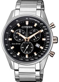 Citizen, Herren Chronograph 'AT2396-86E', Schwarz / Silber