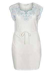 JUNAROSE, Damen Kleid, Hellblau / Weiß