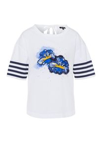 More & More MORE & MORE, Damen Blusenshirt, Navy / Gelb / Wei&szlig;