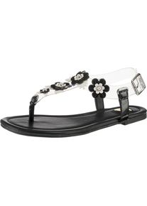 Buffalo, Damen Sandalen, Schwarz / Transparent / Weiß