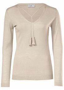 Heine, Damen V-Pullover, Sand
