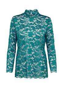 Jacqueline de Yong, Damen Spitzenbluse 'GOLDIE', Petrol
