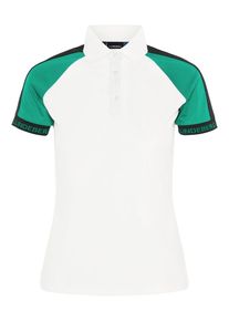 J. Lindeberg J.Lindeberg, Damen Poloshirt 'W Perinne', Gr&uuml;n / Schwarz / Wei&szlig;
