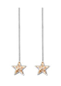 Elli, Damen Ohrringe 'Astro, Sterne', Senf / Silber