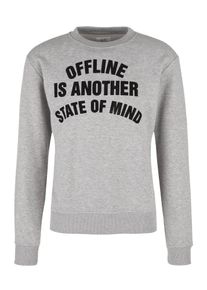 Q/S Designed By, Herren Sweatshirt, Graumeliert / Schwarz