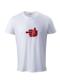 PHYNE, Herren T-Shirt 'Be A Lover', Rot / Weiß