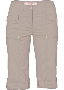 sheego Casual, Damen Komfortable &frac34;-Stretch-Hose, Beige