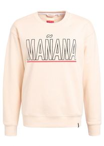 Khujo, Damen Sweatshirt 'Dylan Print', Apricot / Orangerot / Schwarz