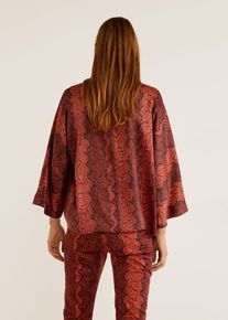 Mango, Damen Bluse 'Phoebes-I', Rostrot / Schwarz