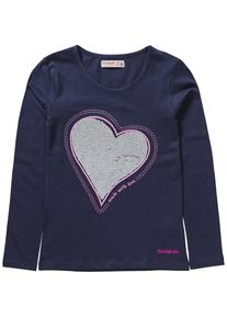 Desigual, M&auml;dchen Langarmshirt, Navy / Lila / Silber