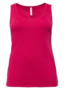 sheego Basic, Damen Tanktop, Cranberry
