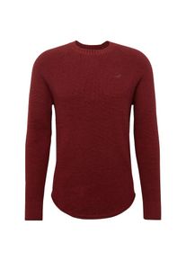 Hollister, Herren Pullover 'MW SHAKER STITCH SOLIDS 4CC', Burgunder