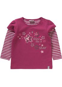 SALT & PEPPER SALT AND PEPPER, M&auml;dchen Langarmshirt, Hellgrau / Pink