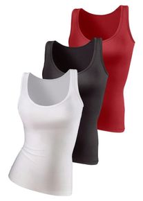 Vivance, Damen Tanktops, Rot / Schwarz / Weiß
