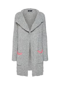 Zwillingsherz, Damen Strickjacken 'Cardigan Teddy', Grau / Pink