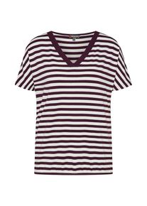 Street One, Damen T-Shirt 'Ilka', Beere / Weiß