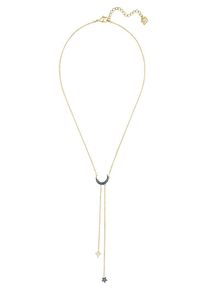 Swarovski, Damen Kette 'Duo Moon 5412630', Hellblau / Gold / Schwarz
