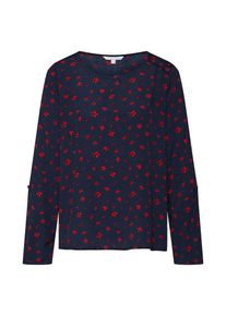 Tom Tailor Denim, Damen Bluse, Navy / Feuerrot