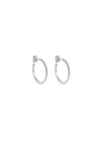 ID fine, Damen Ohrringe 'White Simplicity', Silber / Weiß
