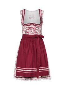 Marjo, Damen Dirndl 'Bomilla', Creme / Dunkelrot
