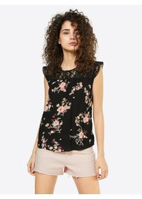 Only, Damen Top, Rosa / Schwarz