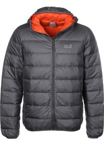 Jack Wolfskin, Herren Daunenjacke 'Helium', Dunkelgrau / Neonorange