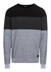Iriedaily, Herren Strickpullover, Dunkelgrau / Schwarz