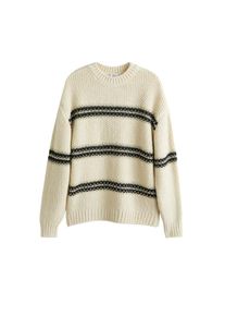 Mango, Damen Pullover 'Granity', Nude / Schwarz