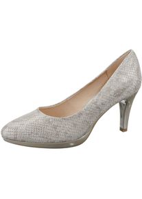 Caprice, Damen Pumps, Grau / Silber