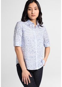 Eterna, Damen Bluse, Himmelblau / Weiß