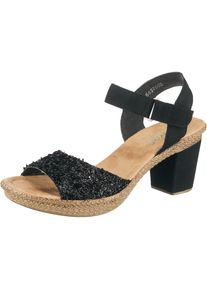 Rieker, Damen Sandaletten, Schwarz