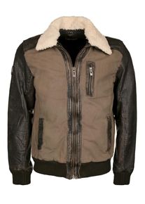 Maze, Herren Mixjacke 'Pacos', Beige / Schwarz