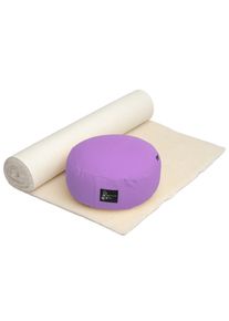 YOGISTAR.COM, Herren Comfort Edition Set 'Meditation Natur', Flieder / Naturweiß