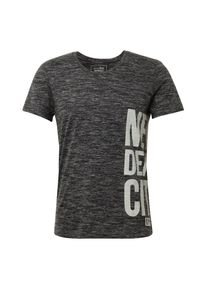 Tom Tailor Denim, Herren T-Shirt, Basaltgrau / Weiß