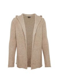 Review, Herren Strickjacke 'HOODCARD REVERSE', Ecru